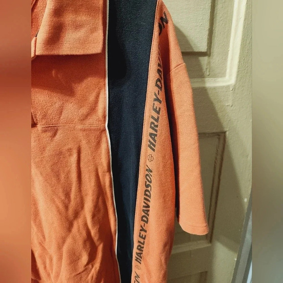 Harley-Davidson Classic Orange Logo Button Down Polo Shirt - Picture 3 of 7